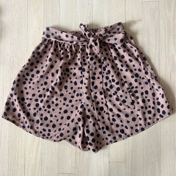 Womens high waisted shorts- paper bag waisted shorts - Picture 1 of 2
